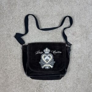 Vintage‎ Y2K Juicy Couture Laptop Computer Messenger Bag Brown Velour Velvet